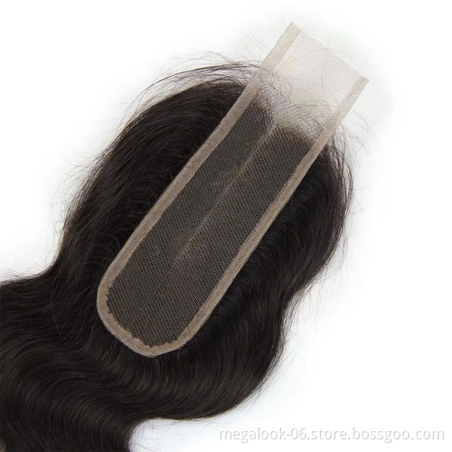 Factory Directly Provided Kim K Brazilian Virgin Human Hair Body Wave 2x6 Lace Closure